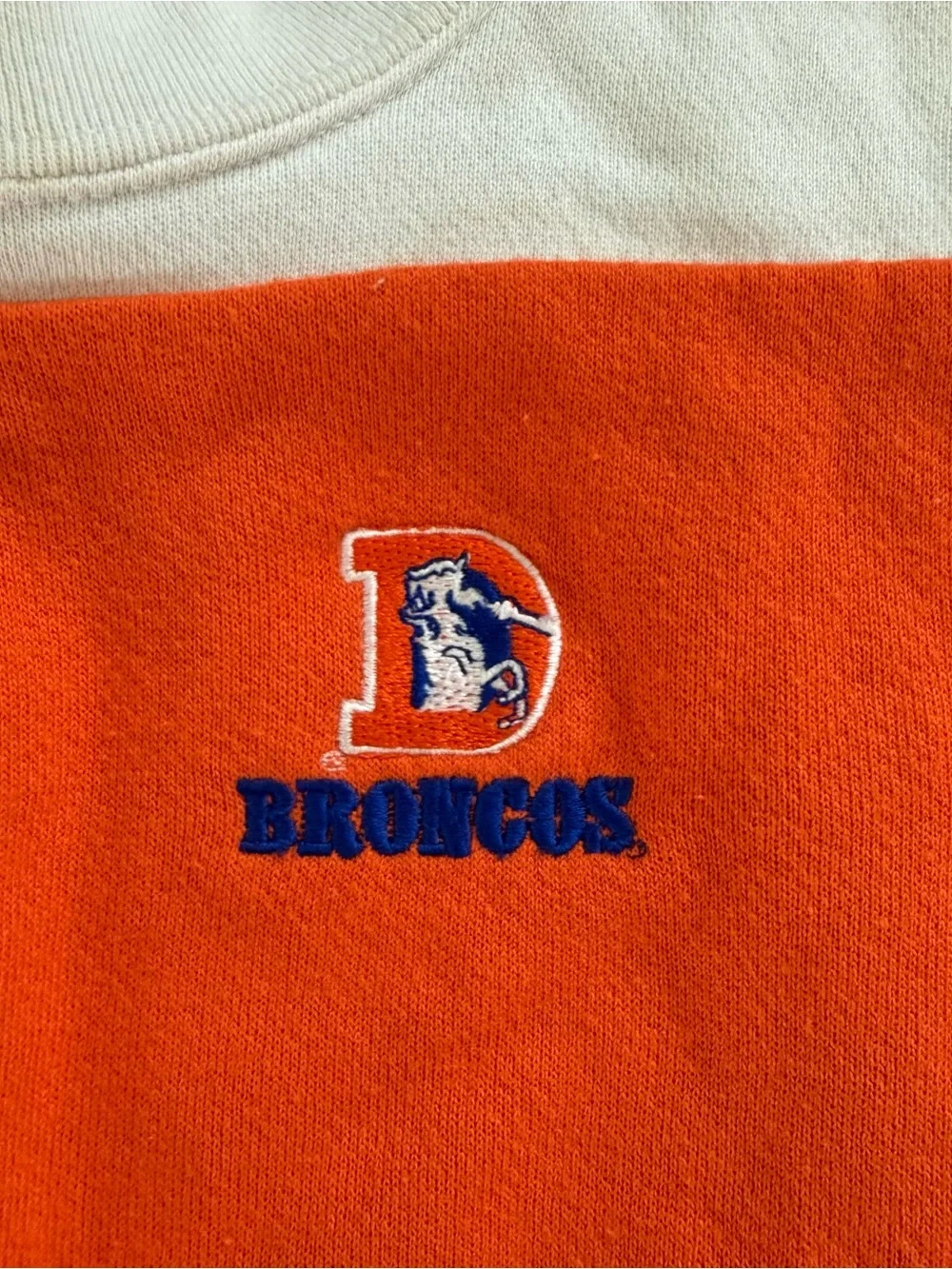 Vintage Broncos Orange & White Kids Sweatshirt